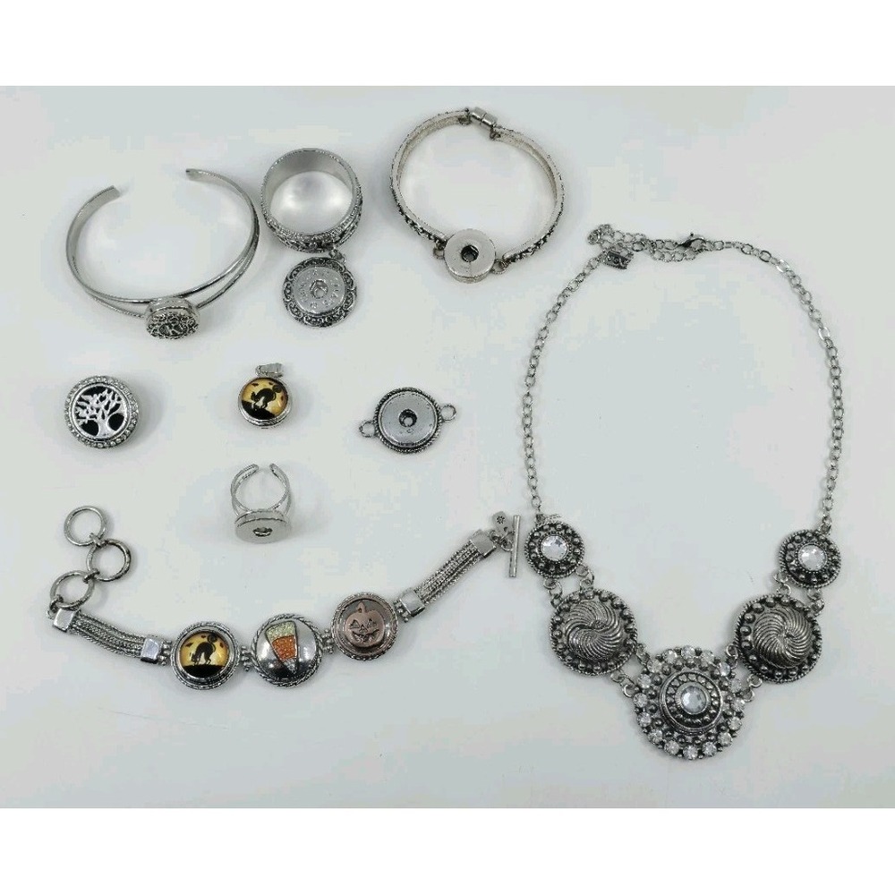 Ginger Snaps Jewelry Lot Interchangeable Necklace Bracelet Ring Halloween Set